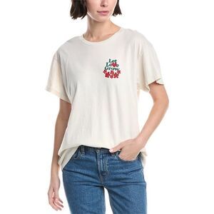 Girl Dangerous Womens Let Love Grover T-Shirt, Beige